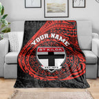 Personalized St Kilda Saints Polynesian Blanket Tribal Chest and Sleeve Tattoo Heritage Warrior