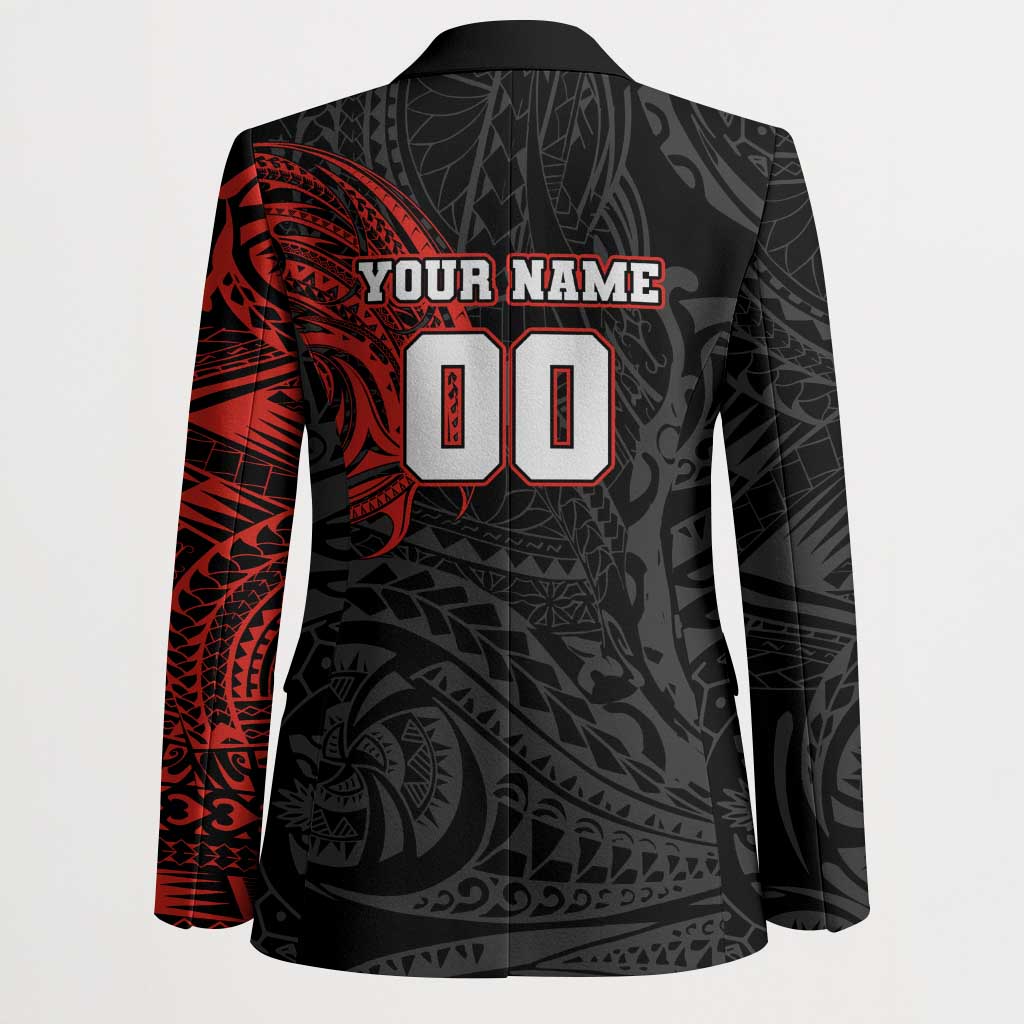 Personalized St Kilda Saints Polynesian Blazer Tribal Chest and Sleeve Tattoo Heritage Warrior