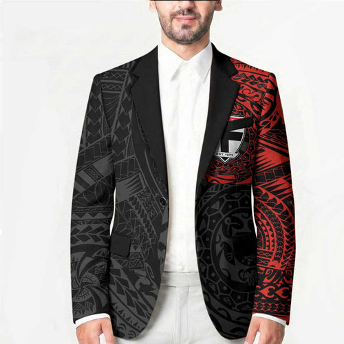 Personalized St Kilda Saints Polynesian Blazer Tribal Chest and Sleeve Tattoo Heritage Warrior