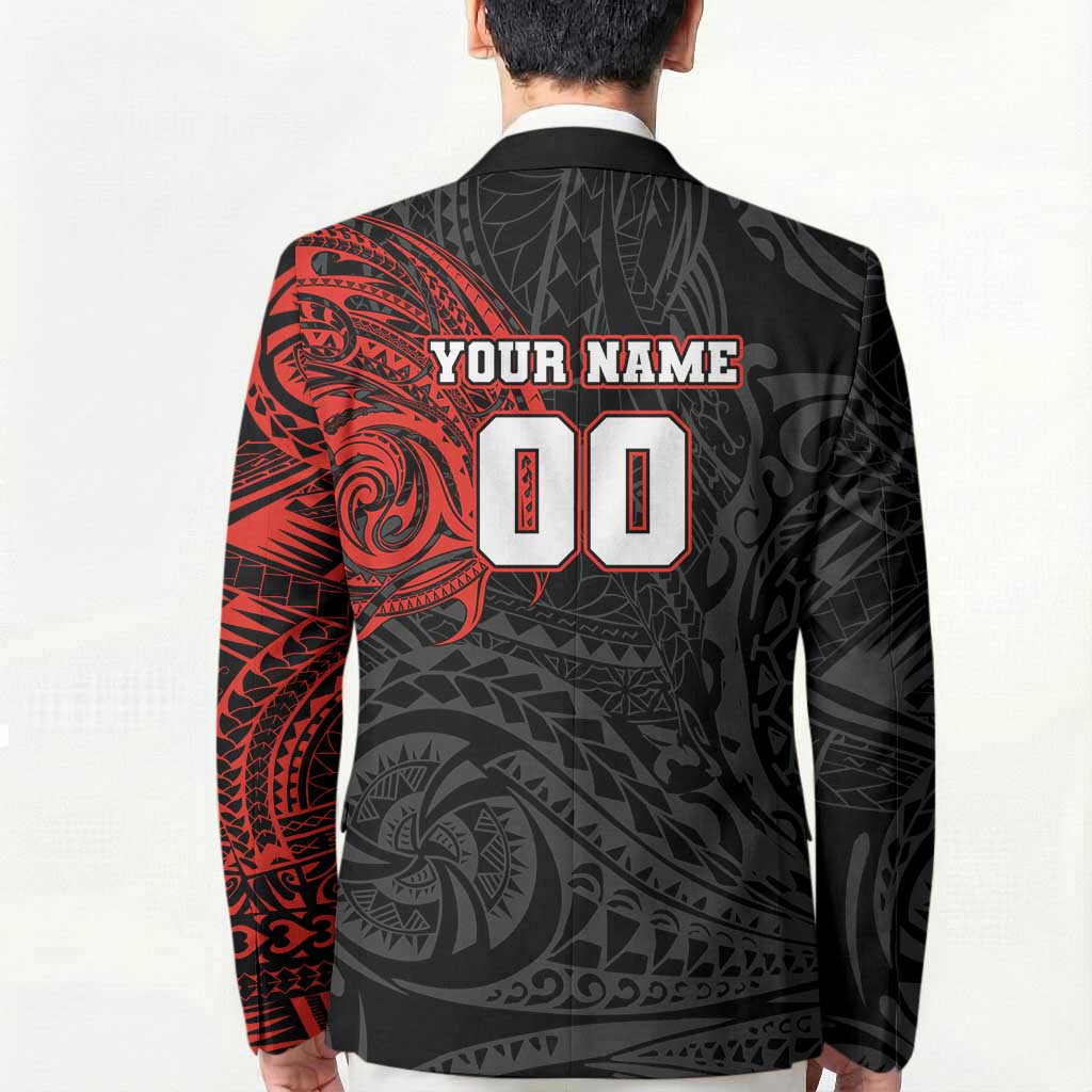 Personalized St Kilda Saints Polynesian Blazer Tribal Chest and Sleeve Tattoo Heritage Warrior