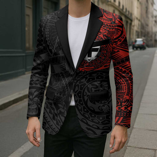 Personalized St Kilda Saints Polynesian Blazer Tribal Chest and Sleeve Tattoo Heritage Warrior