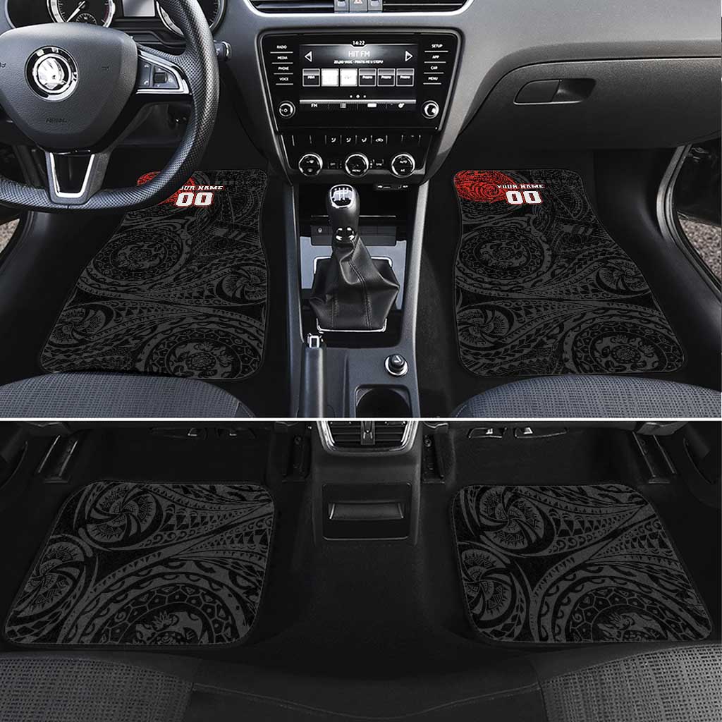 Personalized St Kilda Saints Polynesian Car Mats Tribal Chest and Sleeve Tattoo Heritage Warrior