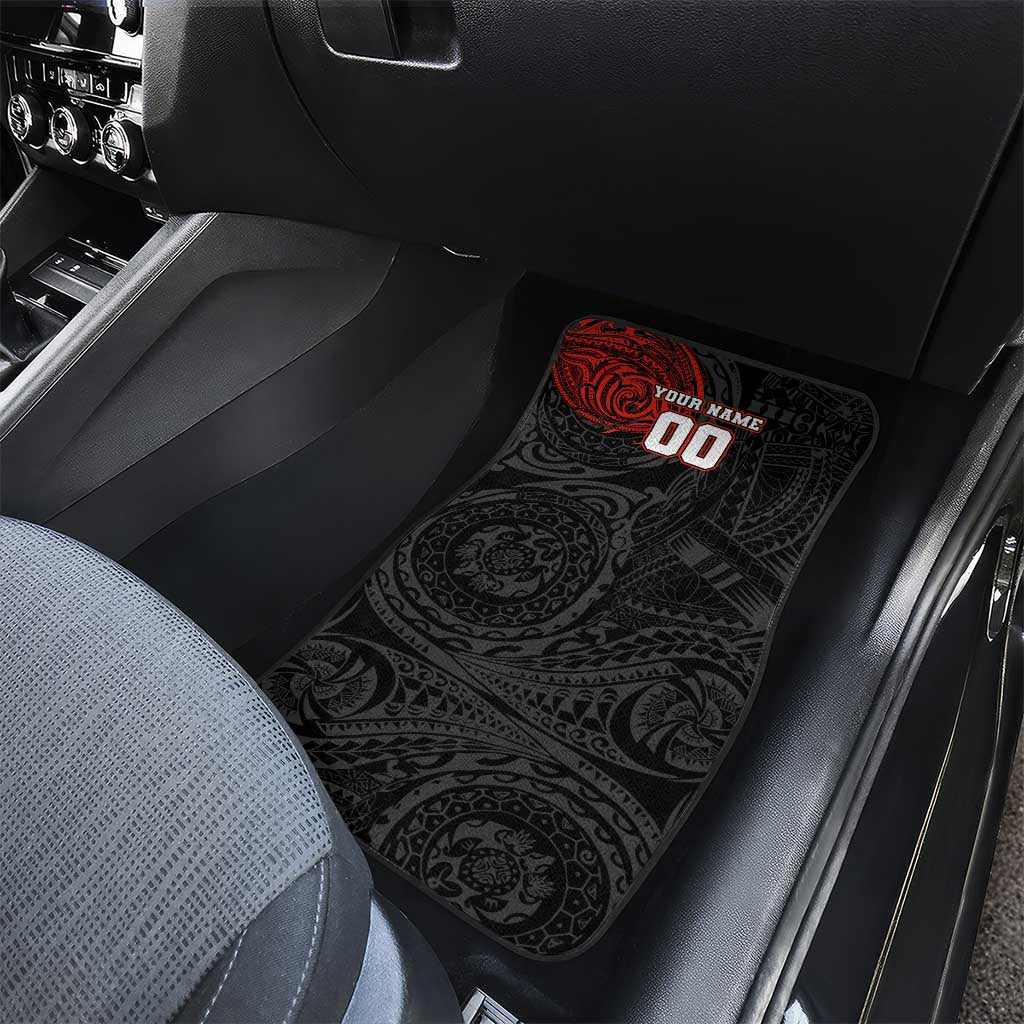 Personalized St Kilda Saints Polynesian Car Mats Tribal Chest and Sleeve Tattoo Heritage Warrior
