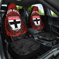 Personalized St Kilda Saints Polynesian Car Seat Cover Tribal Chest and Sleeve Tattoo Heritage Warrior