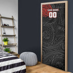 Personalized St Kilda Saints Polynesian Door Cover Tribal Chest and Sleeve Tattoo Heritage Warrior
