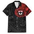 Personalized St Kilda Saints Polynesian Family Matching Off Shoulder Short Dress and Hawaiian Shirt Tribal Chest and Sleeve Tattoo Heritage Warrior