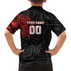 Personalized St Kilda Saints Polynesian Family Matching Summer Maxi Dress and Hawaiian Shirt Tribal Chest and Sleeve Tattoo Heritage Warrior