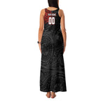 Personalized St Kilda Saints Polynesian Family Matching Tank Maxi Dress and Hawaiian Shirt Tribal Chest and Sleeve Tattoo Heritage Warrior