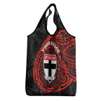 Personalized St Kilda Saints Polynesian Grocery Bag Tribal Chest and Sleeve Tattoo Heritage Warrior