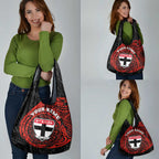 Personalized St Kilda Saints Polynesian Grocery Bag Tribal Chest and Sleeve Tattoo Heritage Warrior