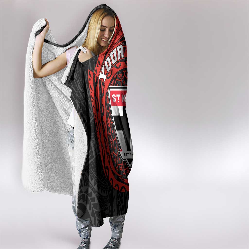 Personalized St Kilda Saints Polynesian Hooded Blanket Tribal Chest and Sleeve Tattoo Heritage Warrior
