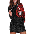 Personalized St Kilda Saints Polynesian Hoodie Dress Tribal Chest and Sleeve Tattoo Heritage Warrior