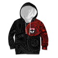 Personalized St Kilda Saints Polynesian Kid Hoodie Tribal Chest and Sleeve Tattoo Heritage Warrior