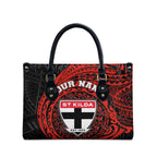 Personalized St Kilda Saints Polynesian Leather Bag Tribal Chest and Sleeve Tattoo Heritage Warrior