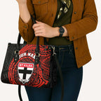 Personalized St Kilda Saints Polynesian Leather Bag Tribal Chest and Sleeve Tattoo Heritage Warrior