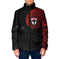 Personalized St Kilda Saints Polynesian Padded Jacket Tribal Chest and Sleeve Tattoo Heritage Warrior
