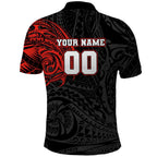 Personalized St Kilda Saints Polynesian Polo Shirt Tribal Chest and Sleeve Tattoo Heritage Warrior