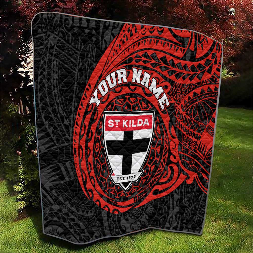 Personalized St Kilda Saints Polynesian Quilt Tribal Chest and Sleeve Tattoo Heritage Warrior