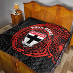 Personalized St Kilda Saints Polynesian Quilt Tribal Chest and Sleeve Tattoo Heritage Warrior