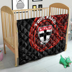 Personalized St Kilda Saints Polynesian Quilt Tribal Chest and Sleeve Tattoo Heritage Warrior