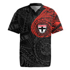Personalized St Kilda Saints Polynesian Rugby Jersey Tribal Chest and Sleeve Tattoo Heritage Warrior