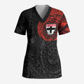 Personalized St Kilda Saints Polynesian Scrub Top Tribal Chest and Sleeve Tattoo Heritage Warrior