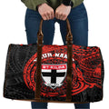 Personalized St Kilda Saints Polynesian Travel Bag Tribal Chest and Sleeve Tattoo Heritage Warrior