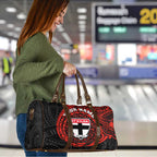 Personalized St Kilda Saints Polynesian Travel Bag Tribal Chest and Sleeve Tattoo Heritage Warrior