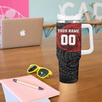 Personalized St Kilda Saints Polynesian Tumbler With Handle Tribal Chest and Sleeve Tattoo Heritage Warrior