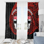 Personalized St Kilda Saints Polynesian Window Curtain Tribal Chest and Sleeve Tattoo Heritage Warrior