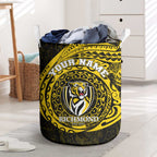 Personalized Richmond Tigers Polynesian Laundry Basket Tribal Chest and Sleeve Tattoo Heritage Warrior