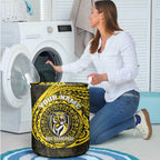 Personalized Richmond Tigers Polynesian Laundry Basket Tribal Chest and Sleeve Tattoo Heritage Warrior