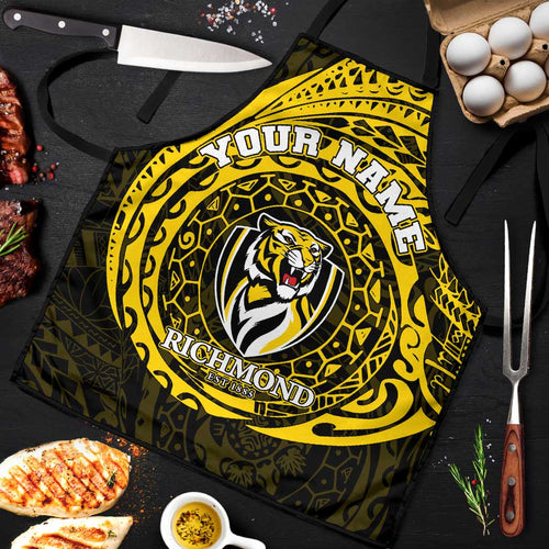 Personalized Richmond Tigers Polynesian Apron Tribal Chest and Sleeve Tattoo Heritage Warrior