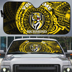Personalized Richmond Tigers Polynesian Auto Sun Shade Tribal Chest and Sleeve Tattoo Heritage Warrior