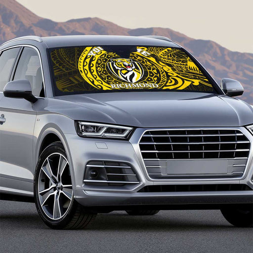 Personalized Richmond Tigers Polynesian Auto Sun Shade Tribal Chest and Sleeve Tattoo Heritage Warrior