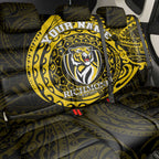 Personalized Richmond Tigers Polynesian Back Car Seat Cover Tribal Chest and Sleeve Tattoo Heritage Warrior