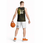 Personalized Richmond Tigers Polynesian Basketball Jersey Tribal Chest and Sleeve Tattoo Heritage Warrior