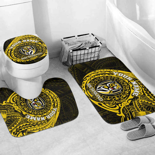 Personalized Richmond Tigers Polynesian Bathroom Set Tribal Chest and Sleeve Tattoo Heritage Warrior