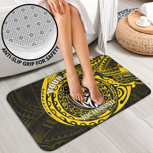 Personalized Richmond Tigers Polynesian Bathroom Set Tribal Chest and Sleeve Tattoo Heritage Warrior
