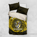 Personalized Richmond Tigers Polynesian Bedding Set Tribal Chest and Sleeve Tattoo Heritage Warrior