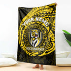 Personalized Richmond Tigers Polynesian Blanket Tribal Chest and Sleeve Tattoo Heritage Warrior