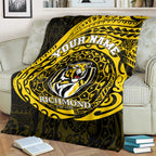 Personalized Richmond Tigers Polynesian Blanket Tribal Chest and Sleeve Tattoo Heritage Warrior