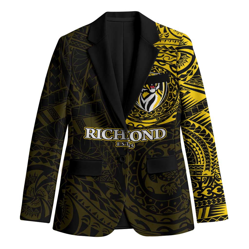 Personalized Richmond Tigers Polynesian Blazer Tribal Chest and Sleeve Tattoo Heritage Warrior