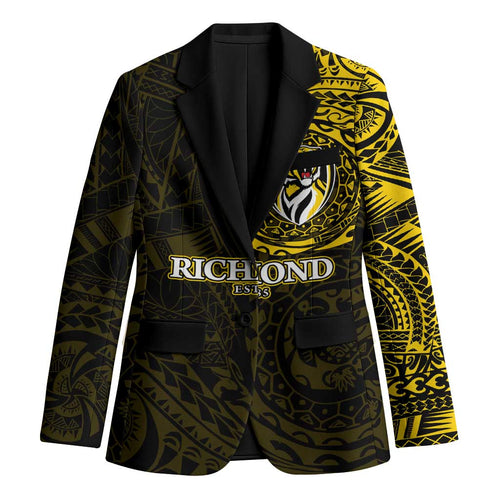 Personalized Richmond Tigers Polynesian Blazer Tribal Chest and Sleeve Tattoo Heritage Warrior