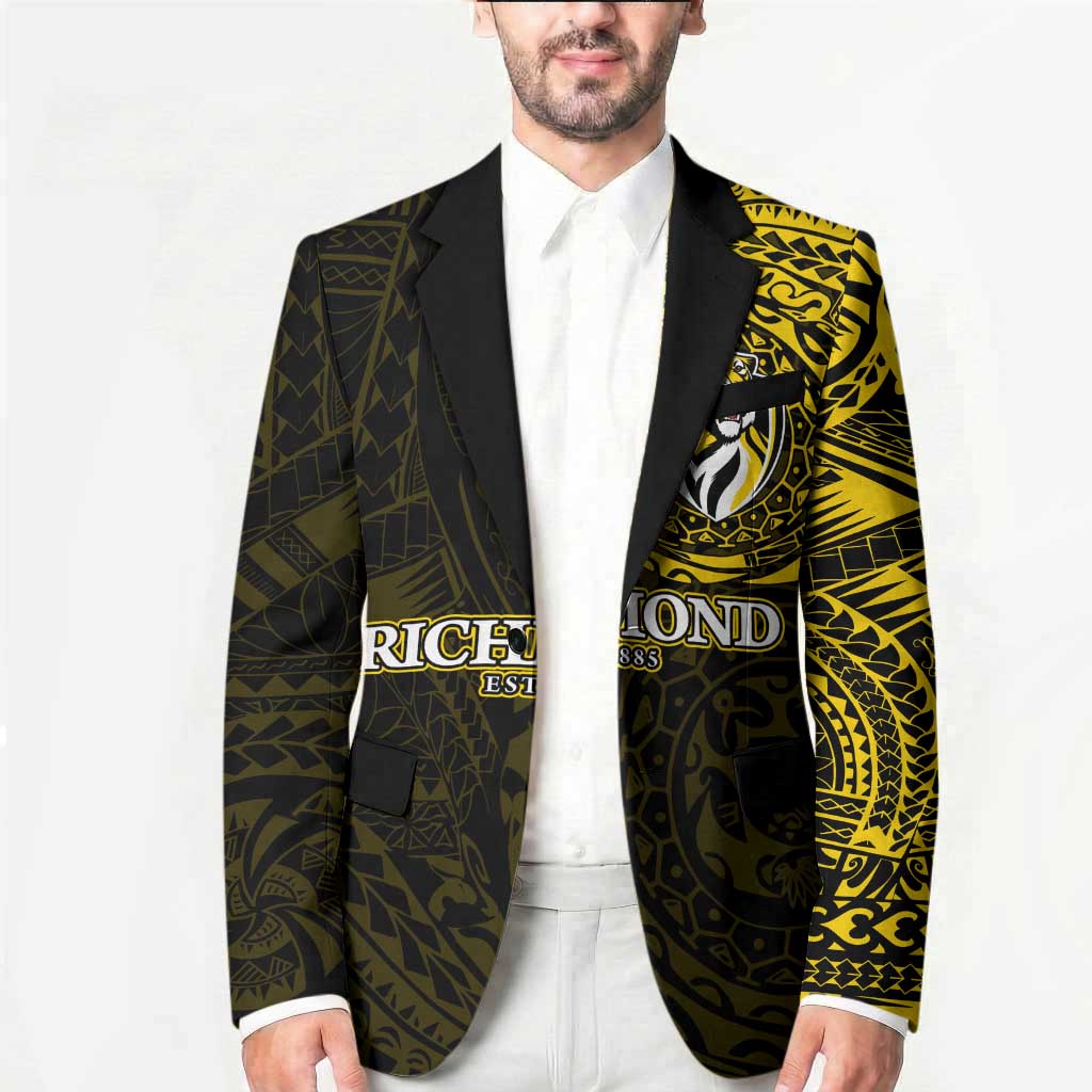 Personalized Richmond Tigers Polynesian Blazer Tribal Chest and Sleeve Tattoo Heritage Warrior