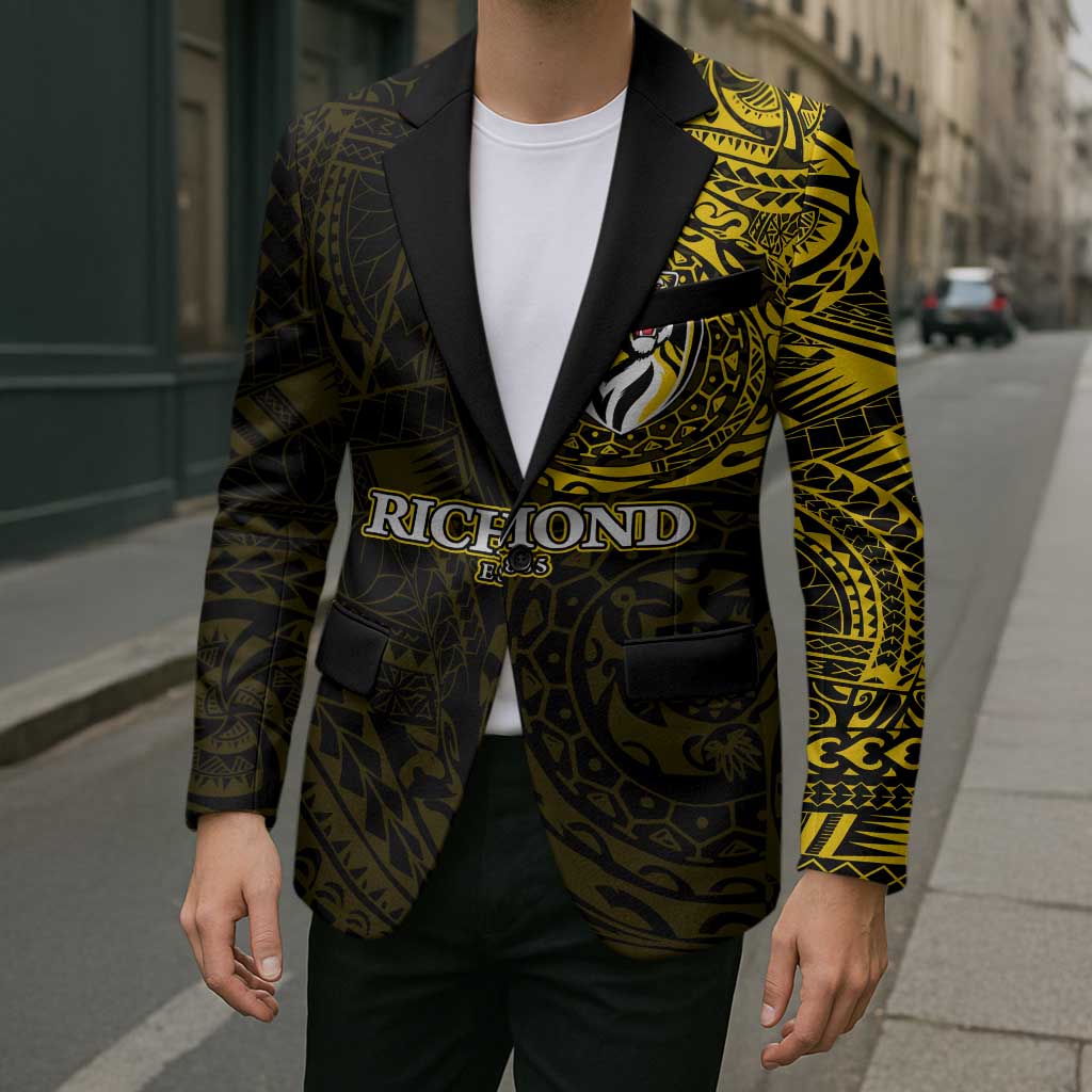 Personalized Richmond Tigers Polynesian Blazer Tribal Chest and Sleeve Tattoo Heritage Warrior