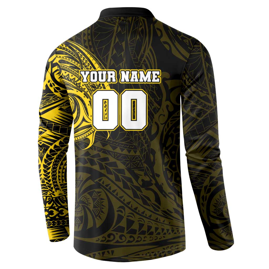 Personalized Richmond Tigers Polynesian Button Sweatshirt Tribal Chest and Sleeve Tattoo Heritage Warrior