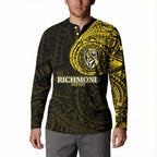 Personalized Richmond Tigers Polynesian Button Sweatshirt Tribal Chest and Sleeve Tattoo Heritage Warrior