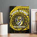 Personalized Richmond Tigers Polynesian Canvas Wall Art Tribal Chest and Sleeve Tattoo Heritage Warrior