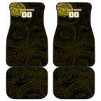 Personalized Richmond Tigers Polynesian Car Mats Tribal Chest and Sleeve Tattoo Heritage Warrior